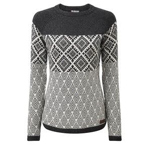Women's Black and White Patterned Sweater